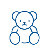 Icon of a blue teddy bear